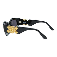 ヴェルサーチェ メドゥーサ サングラス MOD.420/D COL.852 ブラック ゴールド プラスチック レディース VERSACE 中古
