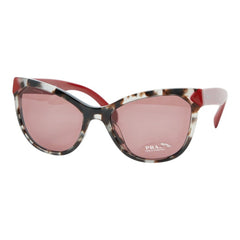 プラダ キャットアイ サングラス SPR21S-F レッド グレー プラスチック レディース PRADA 中古