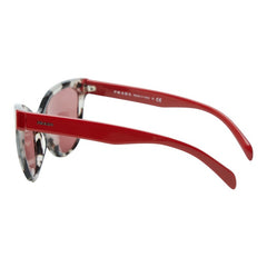 プラダ キャットアイ サングラス SPR21S-F レッド グレー プラスチック レディース PRADA 中古
