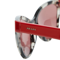 プラダ キャットアイ サングラス SPR21S-F レッド グレー プラスチック レディース PRADA 中古