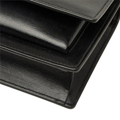 サンローラン カサンドラ サンセット YSLロゴ チェーン ショルダーバッグ 452157 ブラック シルバー レザー レディース SAINT LAURENT 【中古】