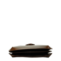 サルヴァトーレフェラガモ ロゴ ワンショルダーバッグ BZ-21・7723 ブラウン エナメル レザー ウッド レディース Salvatore Ferragamo 中古