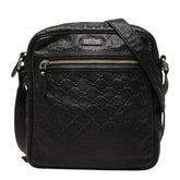 グッチ グッチシマ 斜め掛け ショルダーバッグ 201448 ブラック レザー レディース GUCCI 【中古】