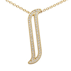 K18YG イエローゴールド ダイヤモンド ダイヤ ダマス damas アルフコレクション アラビア文字 イニシャルA ペンダント ネックレス レディース 中古