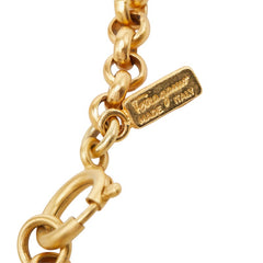 サルヴァトーレフェラガモ アザラシ モチーフ チェーン ネックレス ゴールド メッキ レディース Salvatore Ferragamo 中古