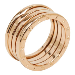 ブルガリ ピンクゴールド K18PG ピンクゴールド B-ZERO1 ビーゼロワン 4バンド リング 指輪 #60 メンズ BVLGARI 19号 中古