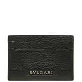 ブルガリ ロゴ カードケース ブラック レザー レディース BVLGARI 中古