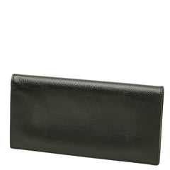 ディオール CDロゴ 長財布 ブラック レザー レディース Dior 中古