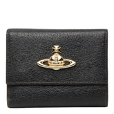ヴィヴィアンウエストウッド EXECUTIVE 三つ折り財布 ブラック レザー レディース Vivienne Westwood 中古
