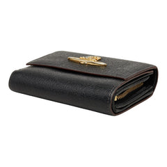 ヴィヴィアンウエストウッド EXECUTIVE 三つ折り財布 ブラック レザー レディース Vivienne Westwood 中古