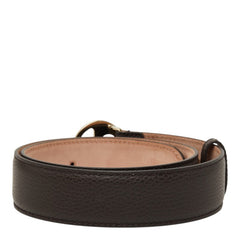 グッチ GGロゴバックル ベルト 362728 ブラウン ゴールド レザー レディース GUCCI 中古