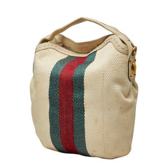 グッチ シェリーライン トートバッグ ショルダーバッグ 2WAY 269933 アイボリー キャンバス レディース GUCCI 中古