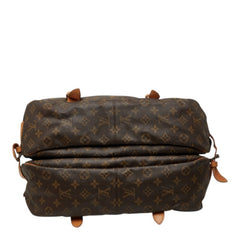 ルイ ヴィトン モノグラム ソミュール35 斜め掛け ショルダーバッグ M42254 ブラウン PVC レザー レディース LOUIS VUITTON 中古