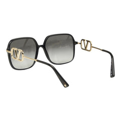 ヴァレンティノ Vロゴ シグネチャー サングラス ブラック ゴールド アセテート メタル レディース VALENTINO 中古