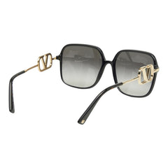ヴァレンティノ Vロゴ シグネチャー サングラス ブラック ゴールド アセテート メタル レディース VALENTINO 中古