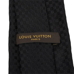 ルイ ヴィトン マイクロダミエ ネクタイ ノワール ブラック シルク メンズ LOUIS VUITTON 中古