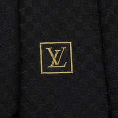 ルイ ヴィトン マイクロダミエ ネクタイ ノワール ブラック シルク メンズ LOUIS VUITTON 中古