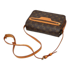 ルイ ヴィトン モノグラム サンジェルマン24 斜め掛け ショルダーバッグ M51210 ブラウン PVC レザー レディース LOUIS VUITTON 中古