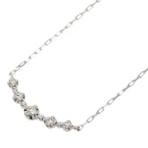 4℃ K10WG ホワイトゴールド ダイヤモンド ダイヤ 5連 スマイルモチーフ ダイヤ ペンダント ネックレス レディース 4℃ 中古
