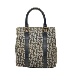 ディオール トロッター ハンドバッグ ネイビー キャンバス レザー レディース Dior 中古