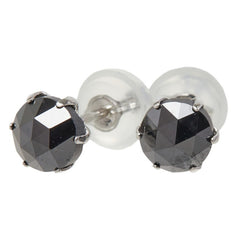 Pt900 プラチナ ブラックダイヤモンド ブラックダイヤ1.00ct スタッドピアス ピアス レディース 中古