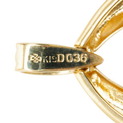 K18YG イエローゴールド ダイヤモンド ダイヤ0.36ct ペンダントトップ ネックレス レディース 中古