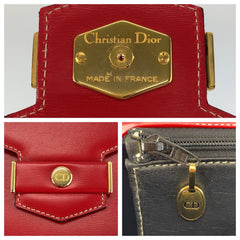 クリスチャンディオール ハンドバッグ ショルダーバッグ 2way レッド レザー レディース Christian Dior 中古