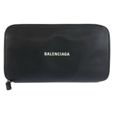 バレンシアガ キャッシュ コンチネンタル 長財布 ロングウォレット ブラック レザー メンズ BALENCIAGA 中古