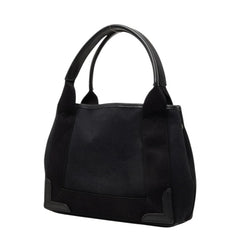 バレンシアガ ネイビーカバスXS ハンドバッグ ショルダーバッグ 2WAY 390346 ブラック キャンバス レザー レディース BALENCIAGA 中古