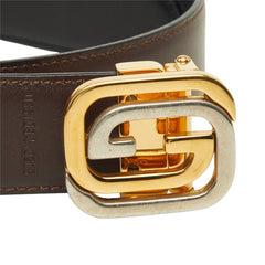 グッチ インターロッキングG リバーシブル ベルト サイズ80/32 ブラウン レザー メンズ GUCCI 中古