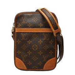 ルイ ヴィトン モノグラム ダヌーブ 斜め掛け ショルダーバッグ M45266 ブラウン PVC レザー レディース LOUIS VUITTON 中古