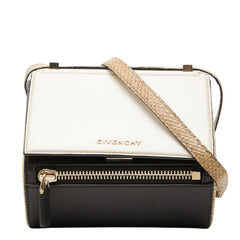 ジバンシー パンドラボックス ミニ 斜め掛け ショルダーバッグ アイボリー ブラック パイソン レザー レディース Givenchy 中古