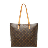 ルイ ヴィトン モノグラム カバメゾ トートバッグ ショルダーバッグ M51151 ブラウン PVC レザー レディース LOUIS VUITTON 中古