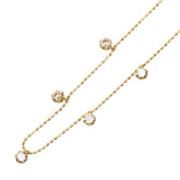 K18YG イエローゴールド ダイヤモンド ダイヤ1.03ct ステーションネックレス ネックレス レディース 中古