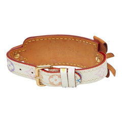 ルイ ヴィトン モノグラム マルチカラー ブラスレ ポルトアドレス ブレスレット M92594 ホワイト PVC レザー レディース LOUIS VUITTON 中古