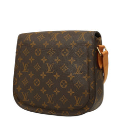 ルイ ヴィトン モノグラム サンクルーGM 斜め掛け ショルダーバッグ M51242 ブラウン PVC レザー レディース LOUIS VUITTON 中古