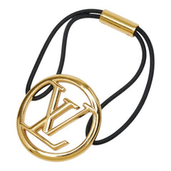 ルイ ヴィトン エラスティック ルイーズ ヘアアクセサリー M00760 ゴールド メッキ ゴム紐 レディース LOUIS VUITTON 中古