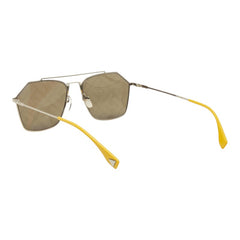 フェンディ ズッカ サングラス M0022/S ブラウン イエロー ゴールド プラスチック メッキ レディース FENDI 中古