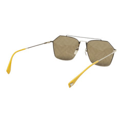 フェンディ ズッカ サングラス M0022/S ブラウン イエロー ゴールド プラスチック メッキ レディース FENDI 中古