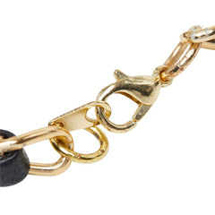 シャネル ALLURE 香水ボトル ペンダント ネックレス ゴールド ブラック メッキ レザー レディース CHANEL 中古