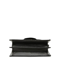 サンローラン ヴィンテージ YSLのロゴ 斜めかけ ショルダーバッグ ブラック レザー レディース SAINT LAURENT 中古
