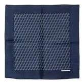 エルメス カレ42 シェーヌダンクル Chaine d'Ancre 総柄 スカーフ ネイビー シルク レディース HERMES 中古