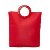 セリーヌ サークル ハンドル ミニ ハンドバッグ レッド ナイロン レディース CELINE 中古