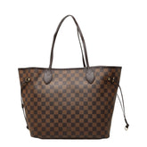 ルイ ヴィトン ダミエ ネヴァーフルMM トートバッグ ショルダーバッグ N40599 ブラウン PVC レザー レディース LOUIS VUITTON 中古