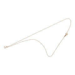 ダイヤモンド K18PG ピンクゴールド ダイヤ0.04ct イニシャルモチーフ(S) ネックレス レディース 中古
