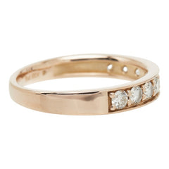 ダイヤモンド K18PG ピンクゴールド ダイヤ0.54ct ハーフエタニティリング リング 指輪 レディース 12.5号 中古