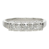 ダイヤモンド Pt900 プラチナ ダイヤ0.32ct 一文字リング リング 指輪 レディース 14号 中古