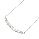 ダイヤモンド Pt900 プラチナ Pt850 プラチナ ダイヤ0.50ct オーバルモチーフ ペンダント ネックレス レディース 中古