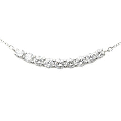 ダイヤモンド Pt900 プラチナ Pt850 プラチナ ダイヤ0.50ct オーバルモチーフ ペンダント ネックレス レディース 中古