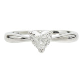 ダイヤモンド Pt900 プラチナ ダイヤ0.515ct ハートモチーフ リング 指輪 レディース 10号 中古